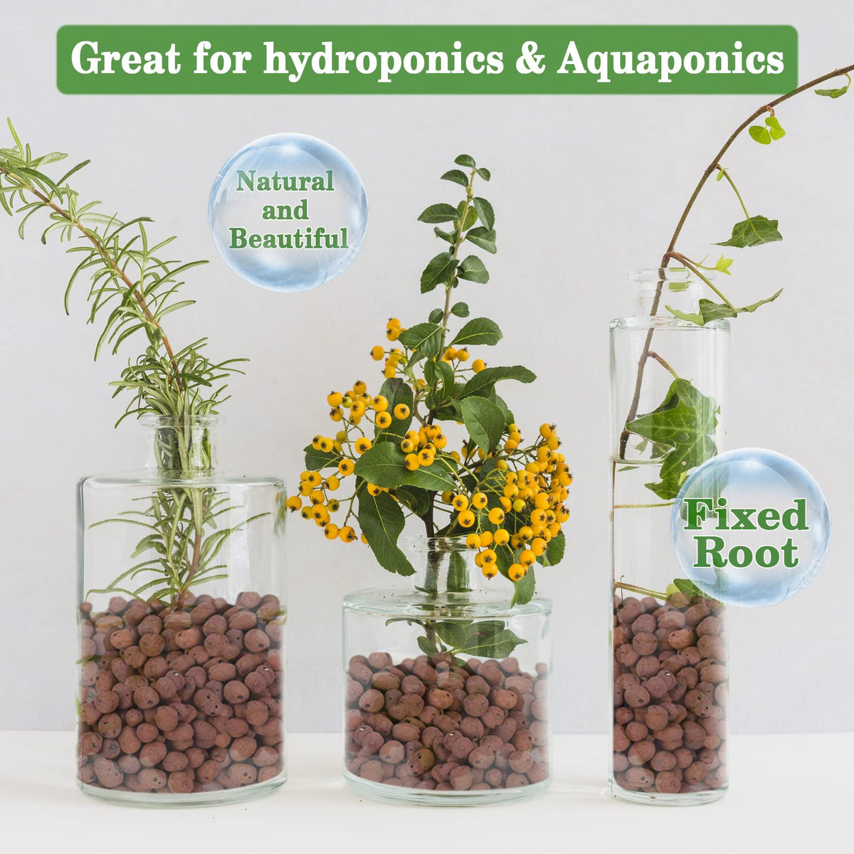 Legigo Leca pebbles serve as orchid substrate and terrarium drainage solution.