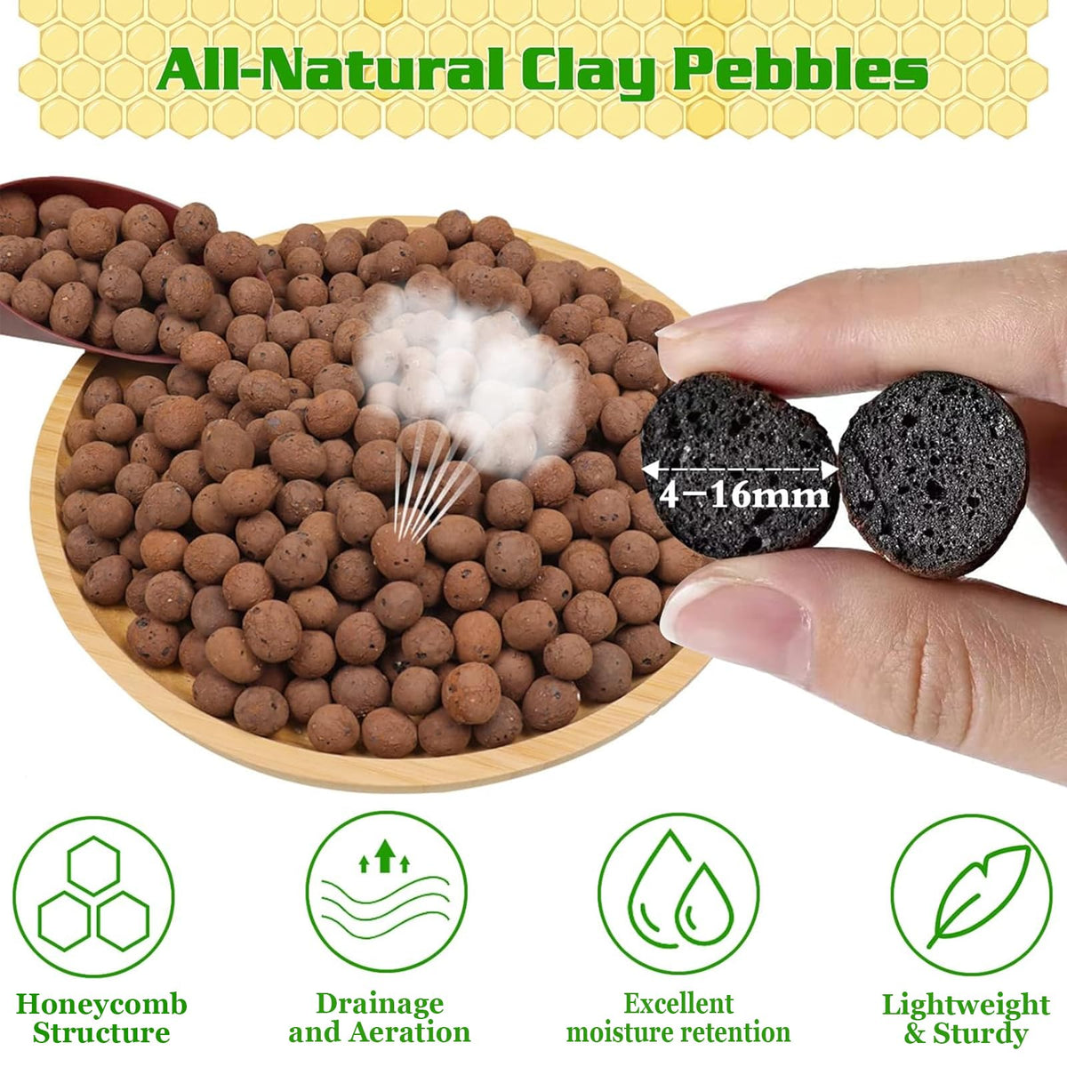 Legigo Leca pebbles 4–16 mm size ideal for small to medium pots.