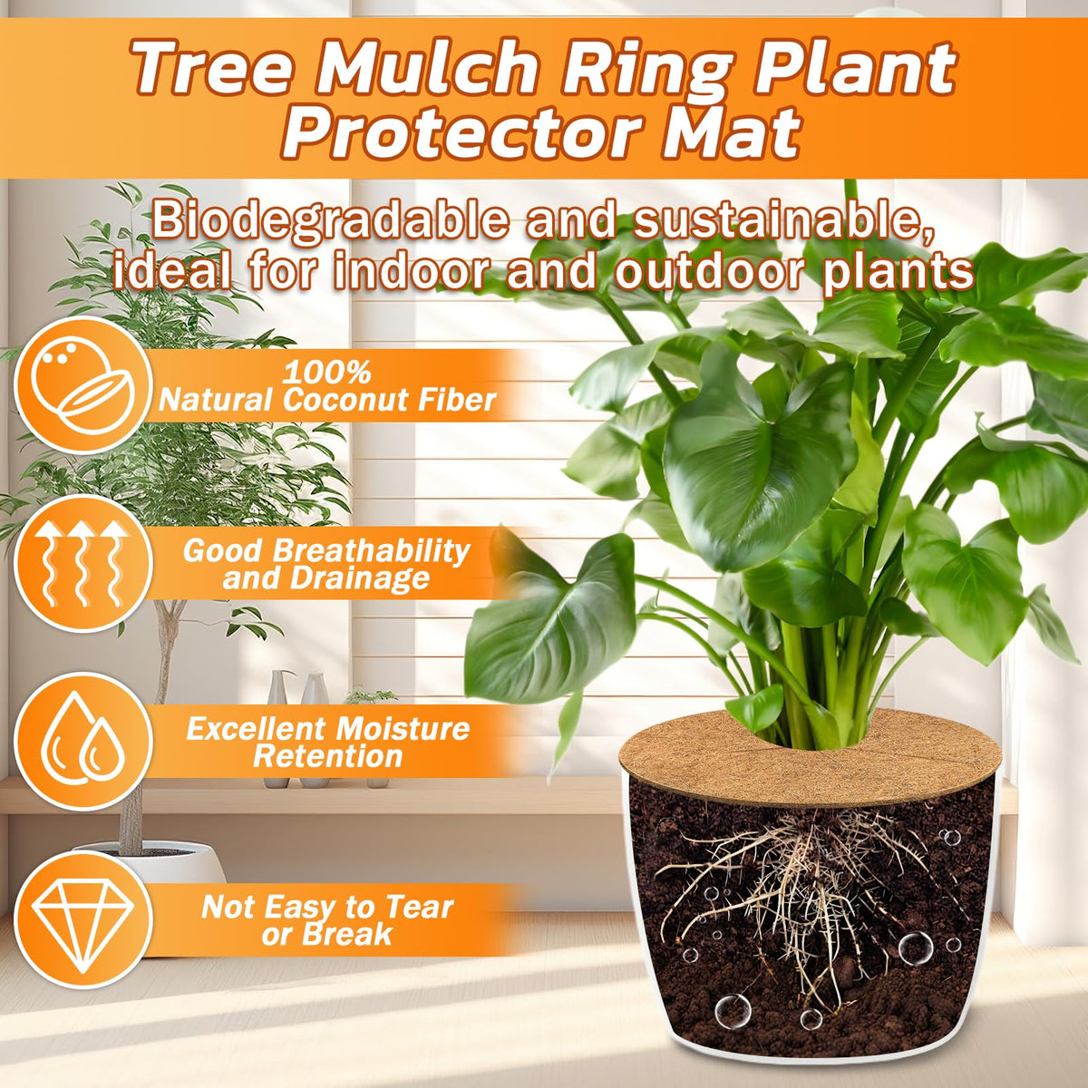 Legigo moisture-retention mat keeps pot soil evenly moist between waterings.
