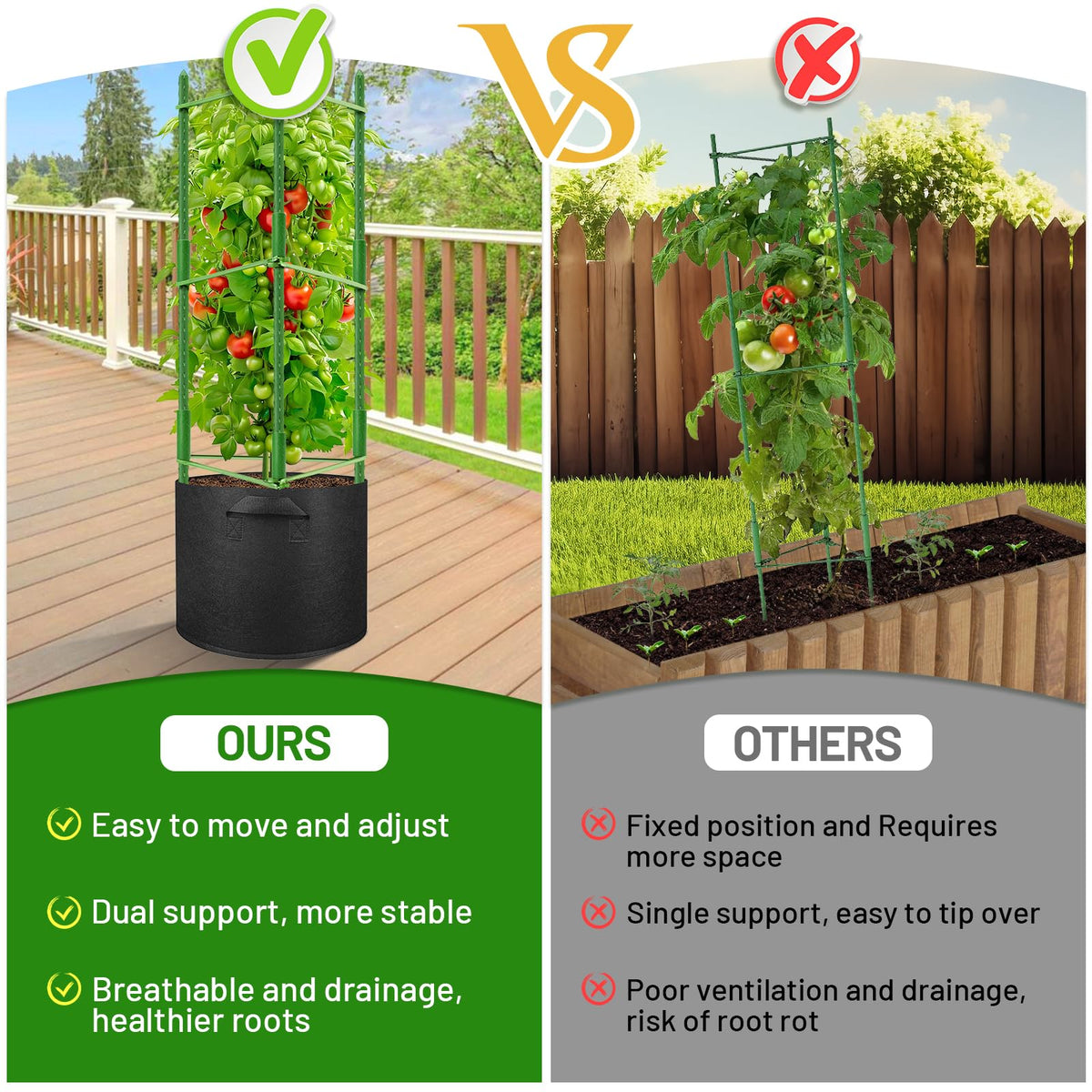 Legigo multi-plant application supports beans, cucumbers, peppers with reliable vertical growth.