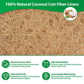 Legigo natural coconut fiber liner unfolds to fit window box planters for better drainage.