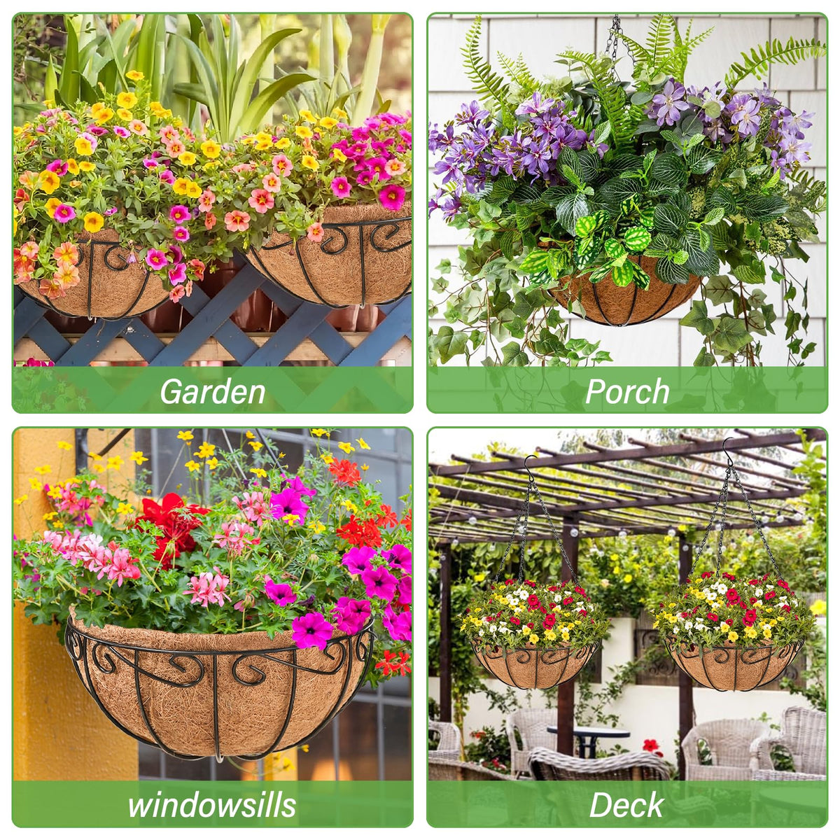 Legigo outdoor hanging basket adds versatile, stylish garden decoration.