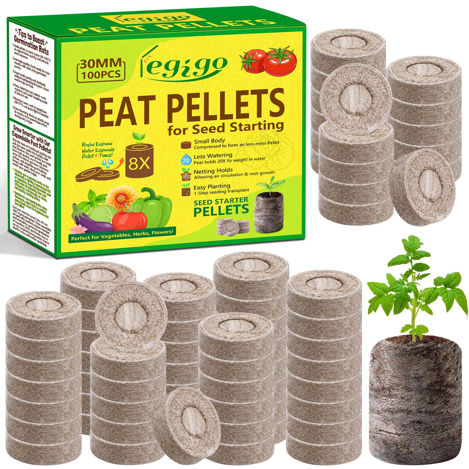 Legigo peat pellets 30mm seed starter in a tray for efficient germination.