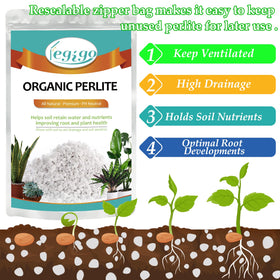 Legigo perlite enhances drainage and aeration for indoor plant soil mixes.