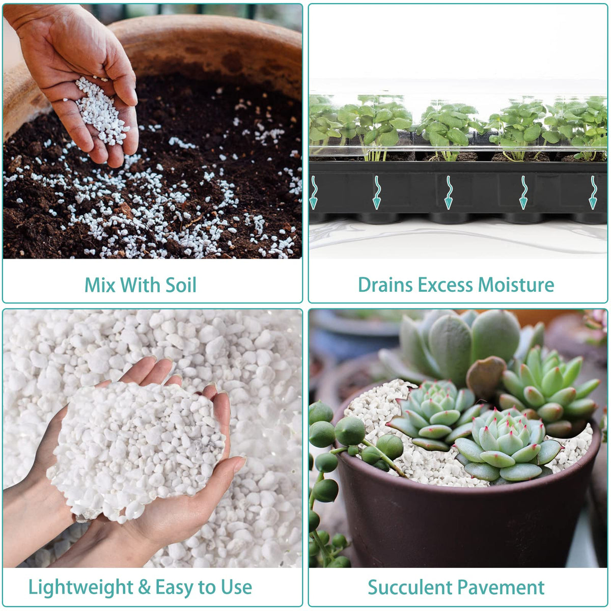 Legigo perlite for indoor garden use, versatile additive for herbs and tropicals.