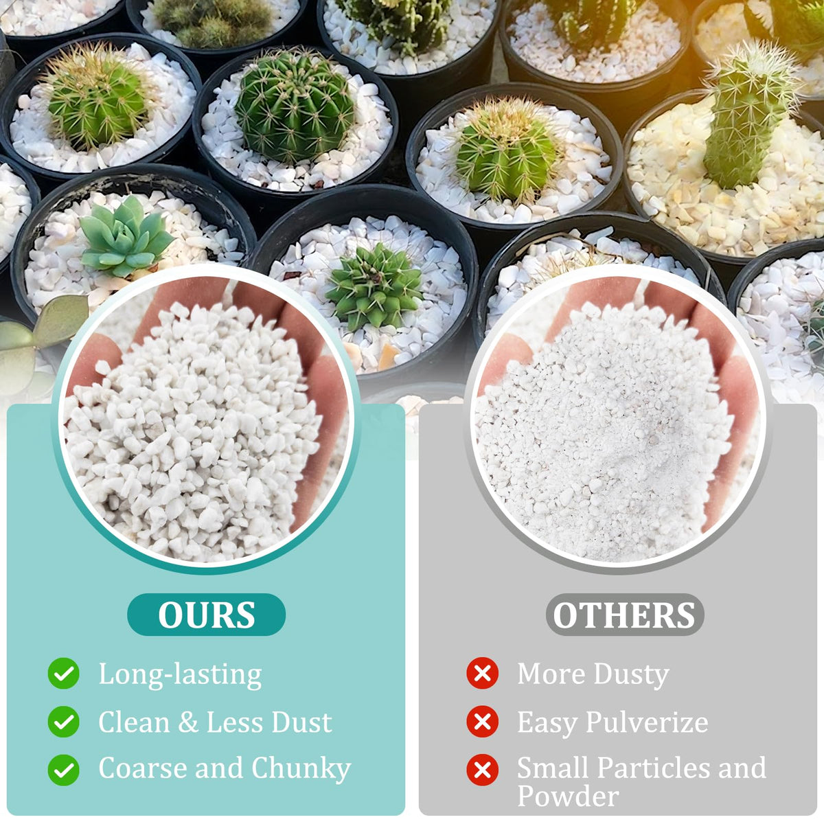 Legigo perlite for indoor plants enhances drainage and root growth.