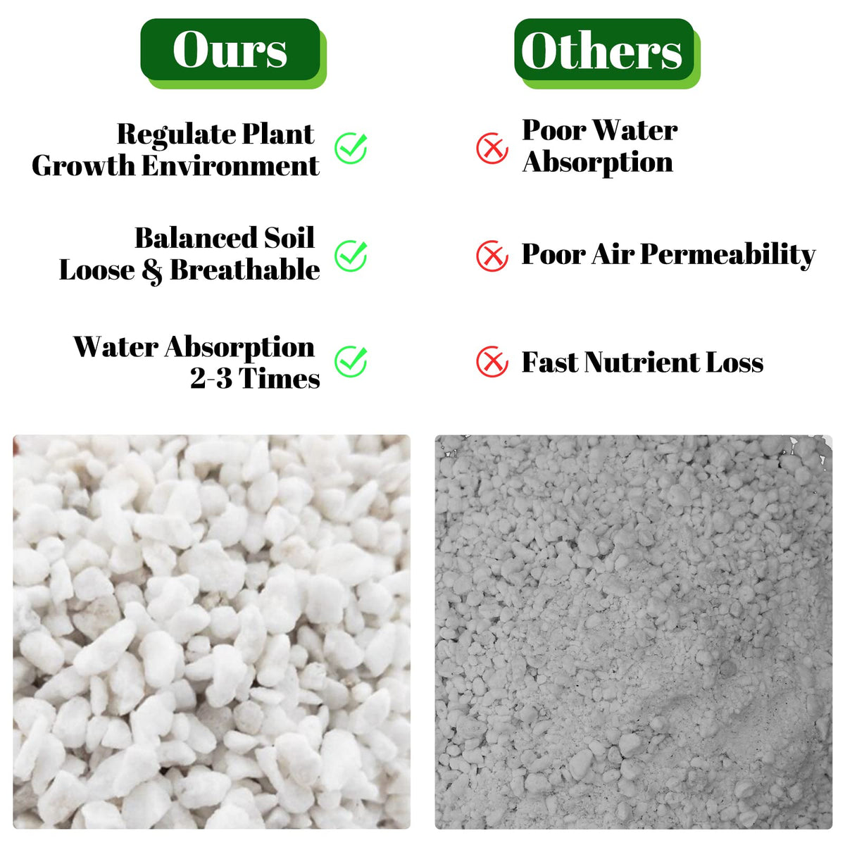 Legigo perlite supports root growth in lightweight soil mixes for indoor plants