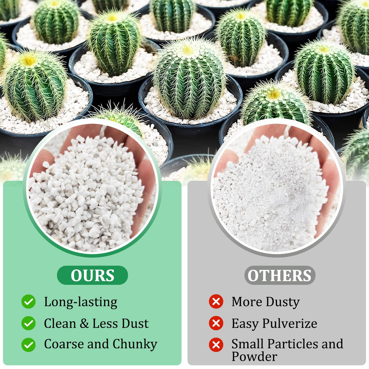 Legigo perlite enhances soil aeration and drainage for indoor plants