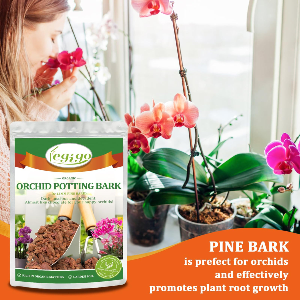 Legigo pine bark aeration and drainage for lightweight mixes.