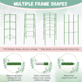 Legigo plant ties attach climbing plants to the frame securely.
