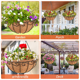 Legigo 10-inch planter with coco liner supports healthy root growth.