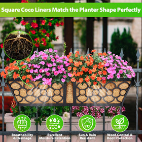 Legigo railing planter liner installed outdoors illustrates breathability and drainage.
