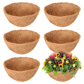 Legigo round coco fiber liner 8inch for hanging baskets enhances root air flow