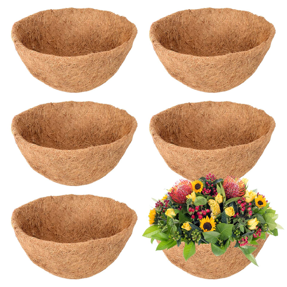 Legigo round coco fiber liner 8inch for hanging baskets enhances root air flow