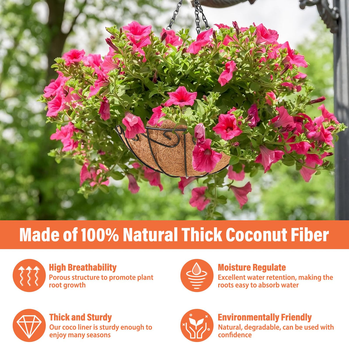 Legigo round wire planter frame supports sturdy outdoor display.