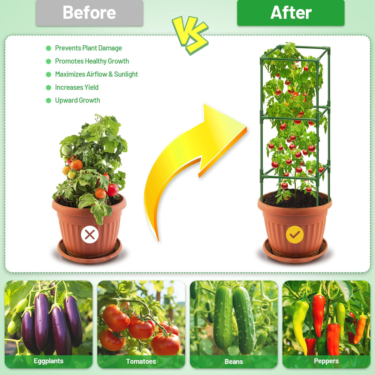 Legigo rust-proof steel trellis resists rain and sun in outdoor beds.