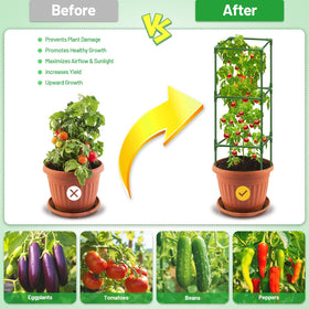 Legigo rust-proof steel trellis resists rain and sun in outdoor beds.