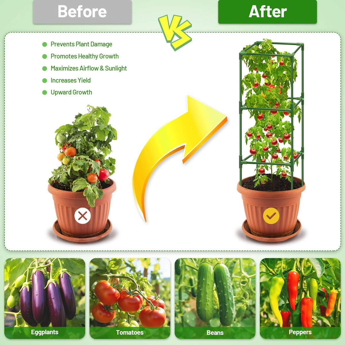 Legigo rust-proof steel trellis with green coating blends into gardens while providing reliable support.