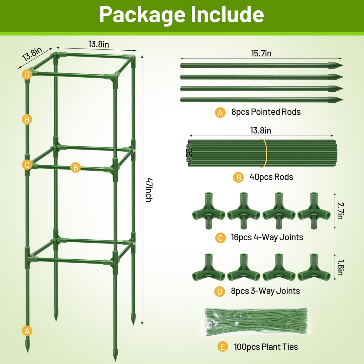 Legigo rust-proof, weatherproof design delivers durable outdoor garden support.