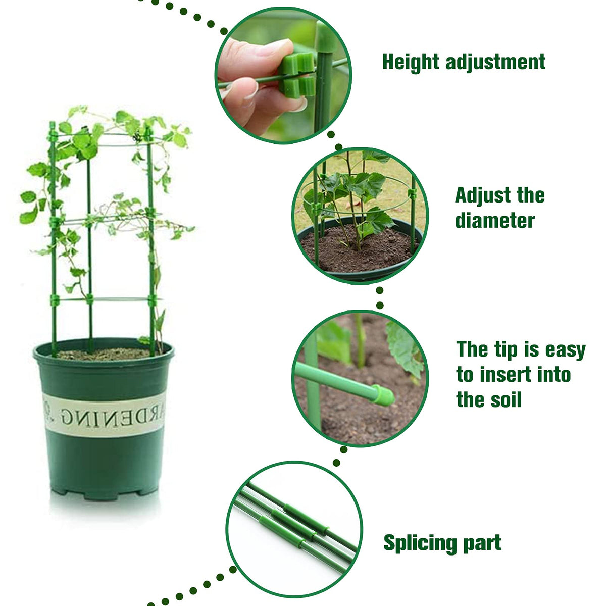 Legigo rust-resistant steel plant support keeps garden structures resilient through seasons.