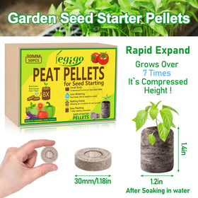 Legigo seed pellets wet expansion 8x demonstrates rapid pot formation for seedlings, easy to use