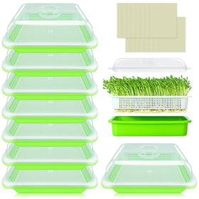 Legigo seed sprouter trays 8-pack with clear lid for soil-free germination at home.