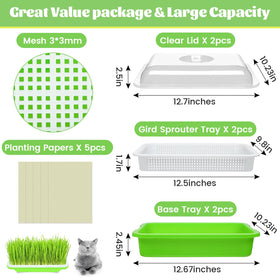 Legigo seed sprouter tray bottom with water reservoir supports soil-free sprouting