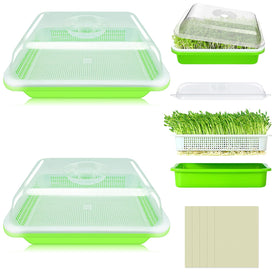 Legigo seed sprouter trays with lids show assembled kit for easy indoor growth