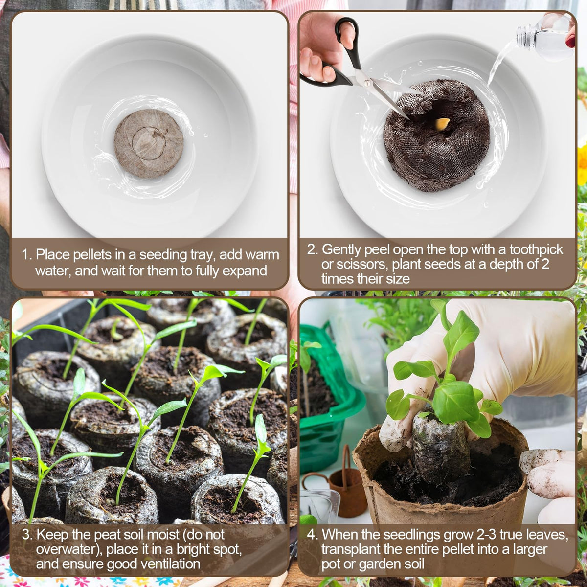 Legigo 100-pcs seed starter pellets for easy gardening