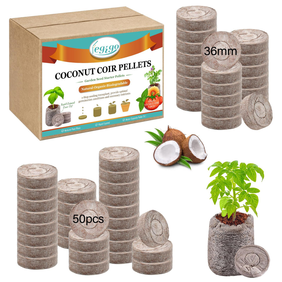 Legigo seed starter pods 50pcs expand with water for easier seed germination.