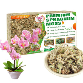 Legigo sphagnum moss bag packaging for clean, natural growing medium.