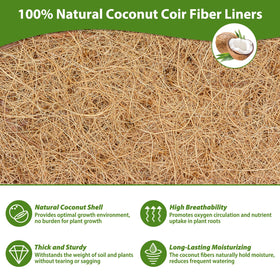 Legigo square coco liner in railing planter demonstrates natural fit and improved drainage.
