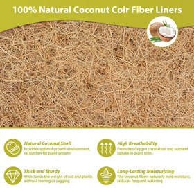 Legigo square coconut liner natural fiber close-up, showcasing durable material for long-lasting planters.