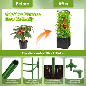 Legigo square cage distributes pressure evenly for stable garden trellising