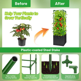 Legigo square tomato cages in heavy-duty steel for durable garden support