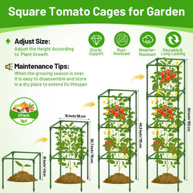 Legigo square cage with wide gaps promotes air circulation and sun exposure.