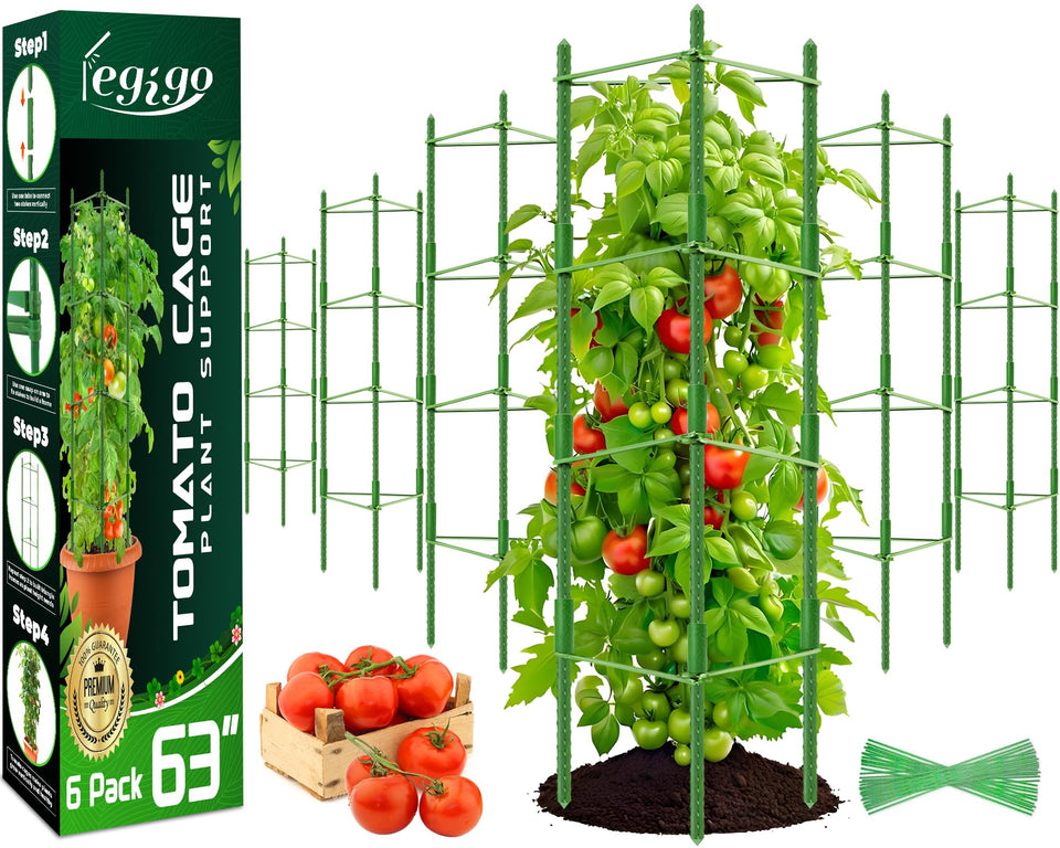 Legigo tomato cage assembly kit shows easy tool-free setup for tall plants