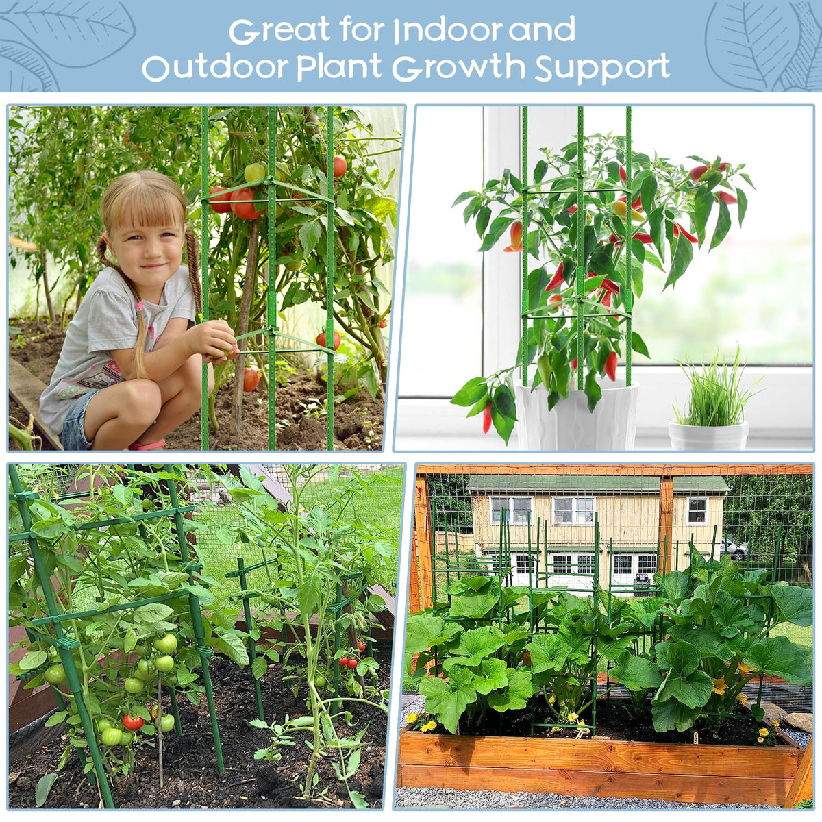 Legigo tomato cage ground application shows sturdy ground installation for vegetables