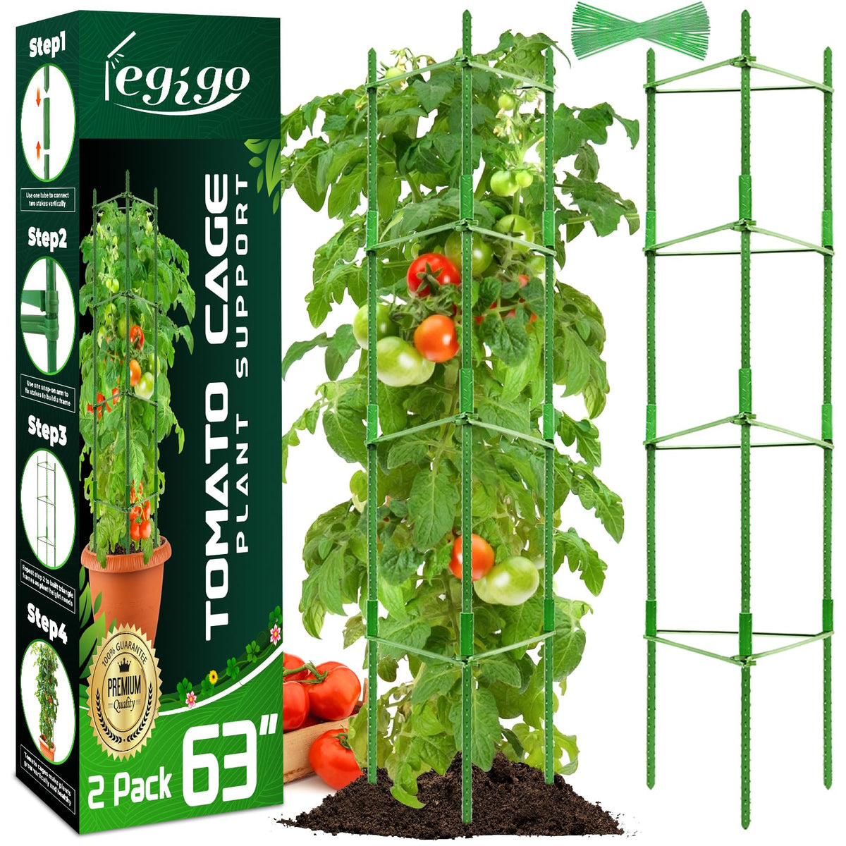 Legigo tomato cage suitable for outdoor and indoor garden spaces.