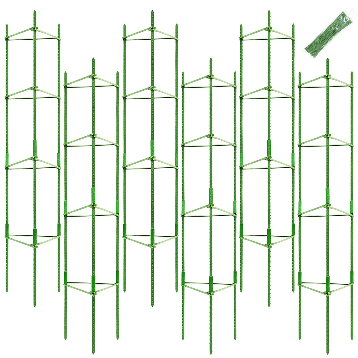 Legigo tomato cage potted plants system supports vertical growth in pots