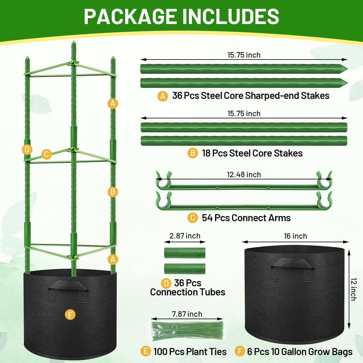 Legigo tomato cage stability rustproof design keeps plants upright during windy days.