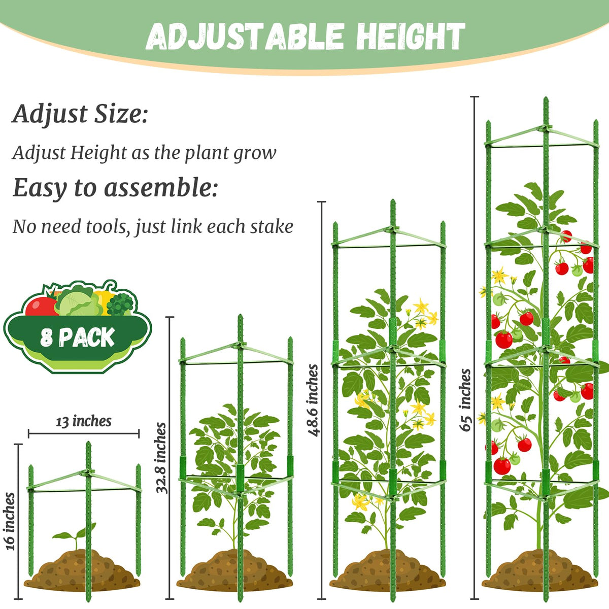 Legigo stakes provide reliable soil burial for vertical growth