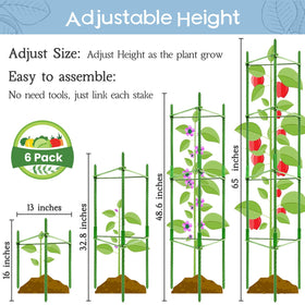 Legigo tomato cage vertical support highlights adjustable height for climbing vegetables