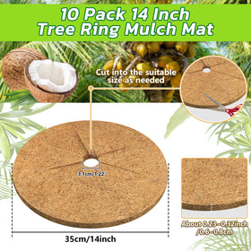 Legigo tree protector mat close-up shows thick coconut fiber protecting soil