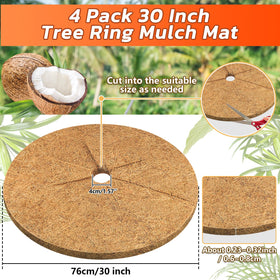 Legigo tree-protector mat closeup showing dense coconut fibers for durable plant protection.