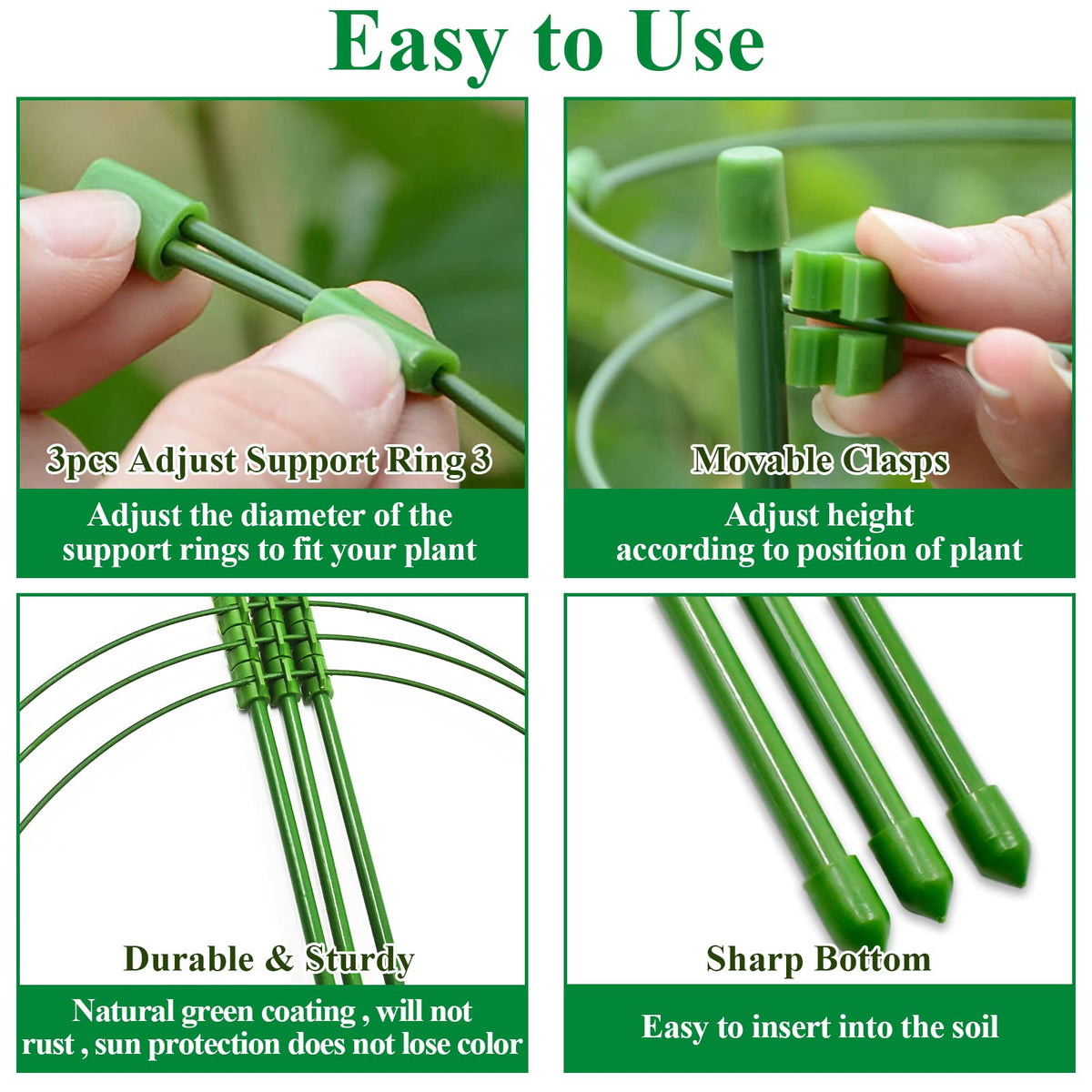 Legigo triangular stability keeps vines upright and prevents tipping.