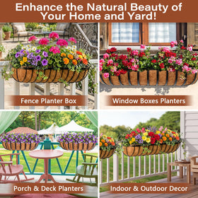 Legigo trough planter liner made from coconut coir for durable use
