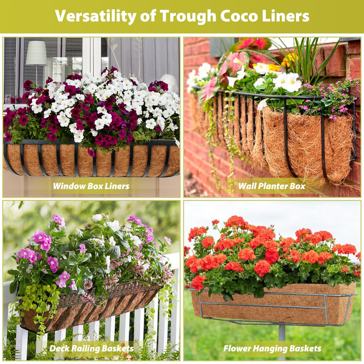 Legigo versatile coconut liner for indoor and outdoor greenery and decoration.