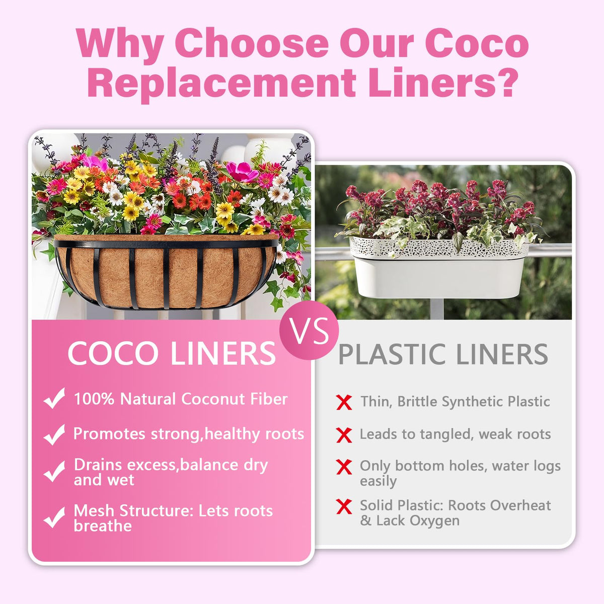 Legigo wall planter liner fits 24 inch frames and helps moisture retention near roots.