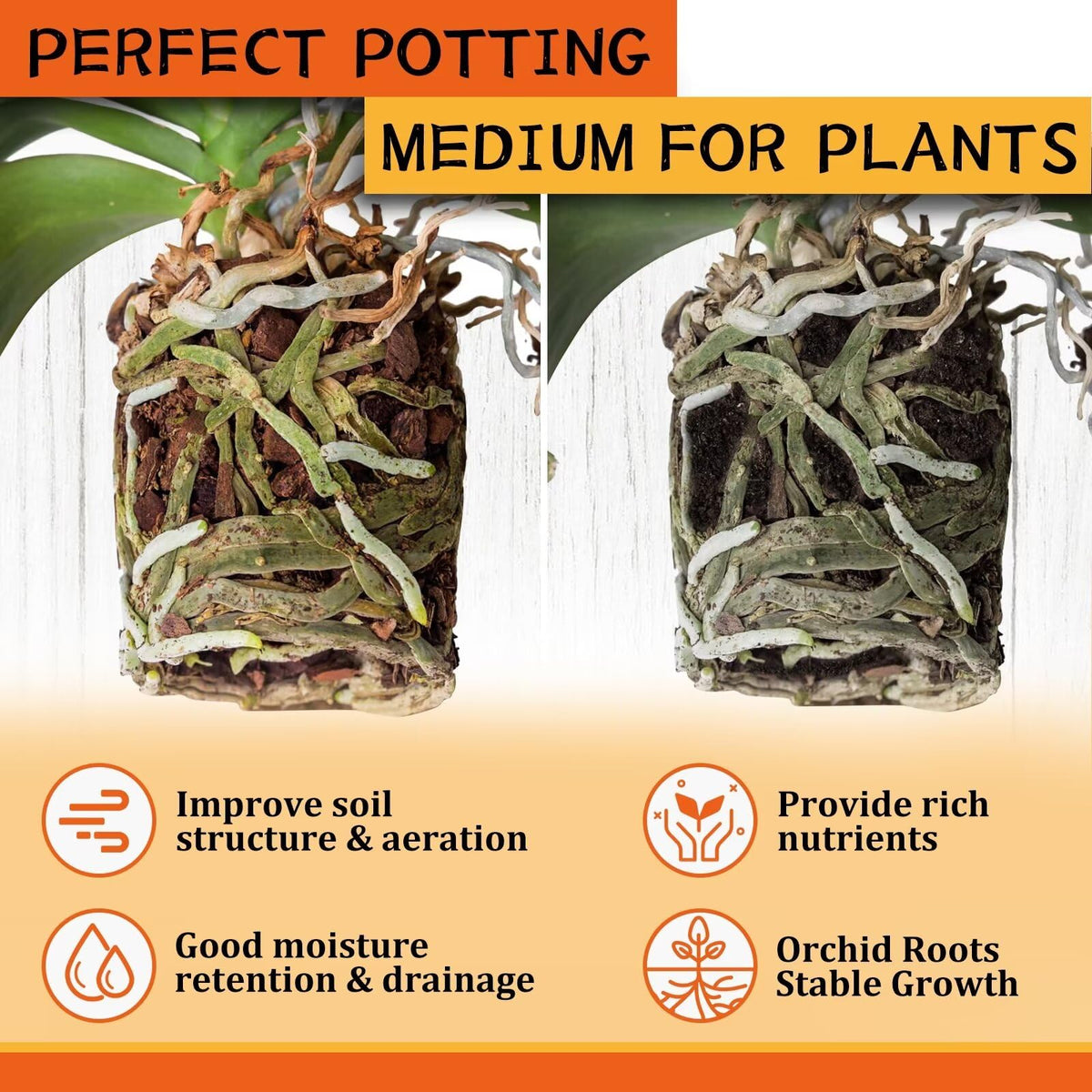 Legigo bark increases water retention while reducing watering frequency